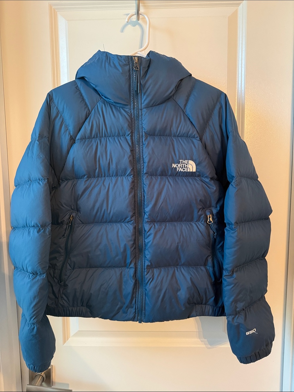 The North Face Women’s Blue Puffer Jacket with Hood